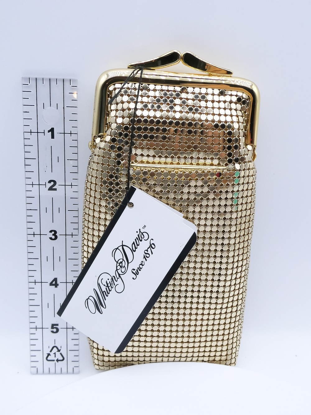 New Whiting & Davis Vanity Clutch Holder Extra Long Cigarette-Glasses Case Vtg